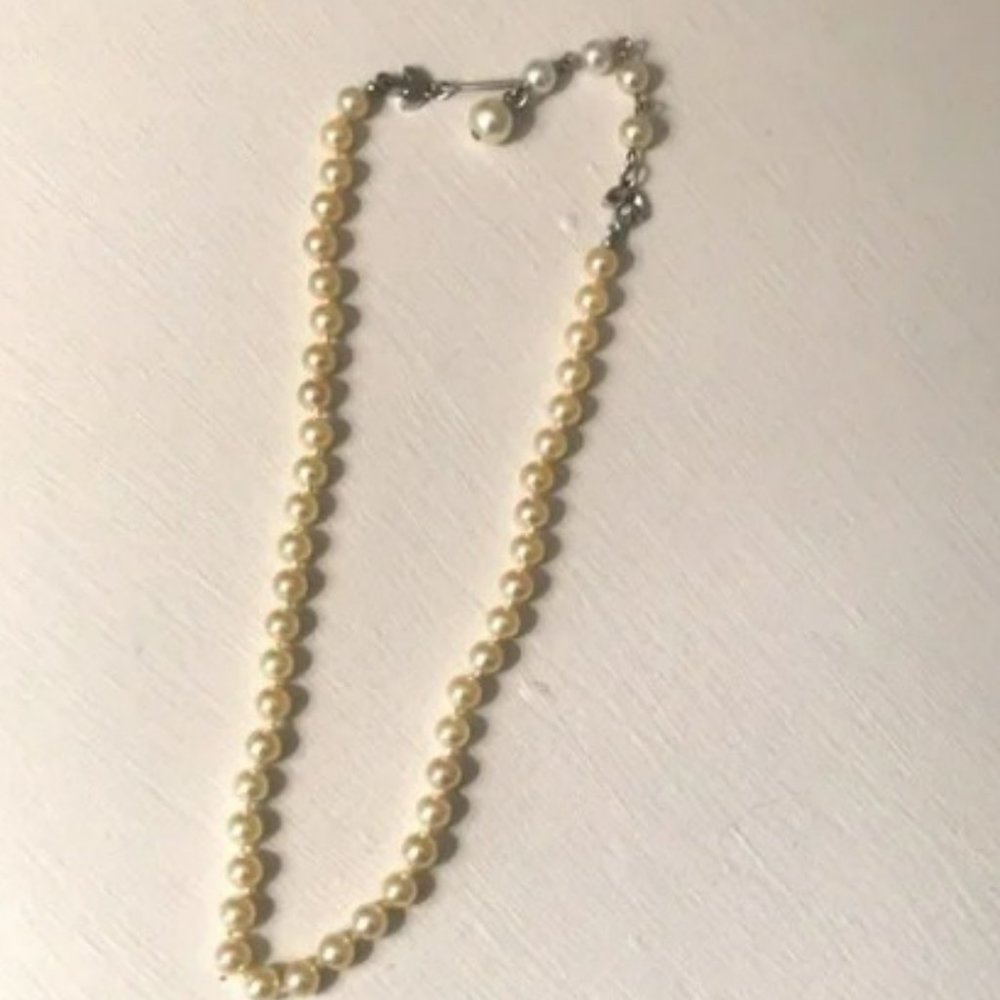 White Rose Pearl Necklace Women's Jewelry